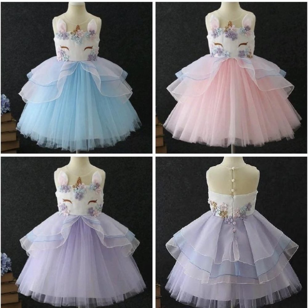 Girl's Unicorn Dress - Picture 1 of 6